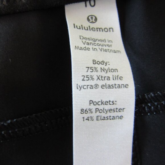 LULULEMON Black Women's Size 10 Trousers RN106259 - Picture 3 of 3